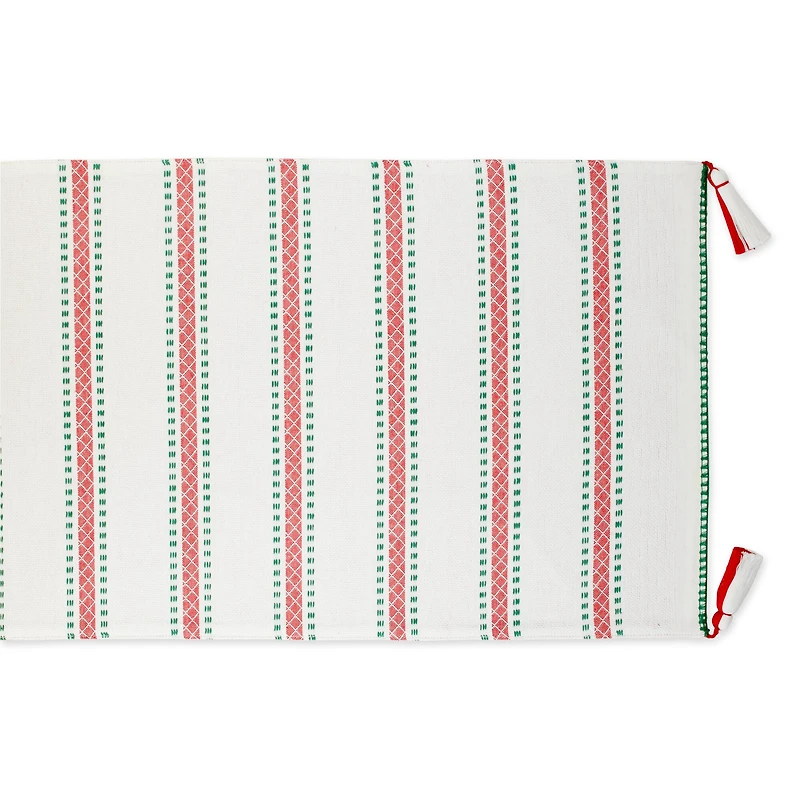 DII® 108'' Joyful Snowflakes Jacquard Reversible Table Runner