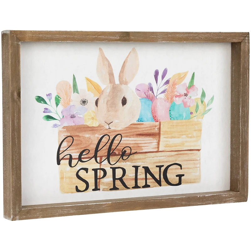 Hello Spring Framed Easter Wall Sign