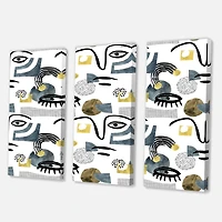 Designart - Collage of Eyes & Doodles In Contemporary Style I