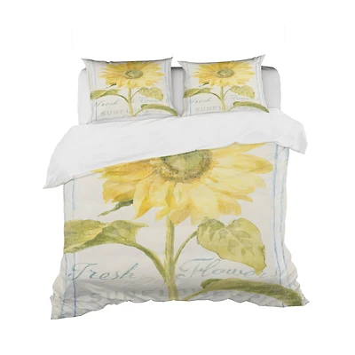 Designart 'Floursack Florals II' Cottage Bedding Set