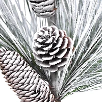 18" Flocked Pine & Pinecone Pick by Ashland®