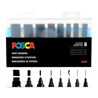 Posca Black Paint Marker Set