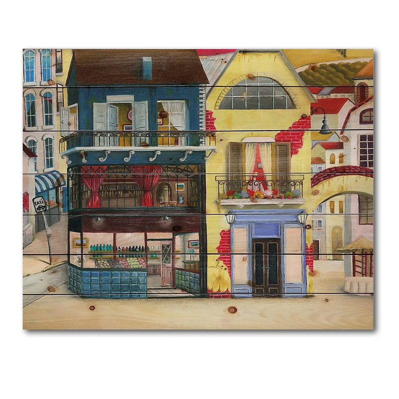Designart - The Facade of The Buildings In A Cozy Streets