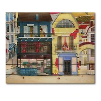 Designart - The Facade of The Buildings In A Cozy Streets