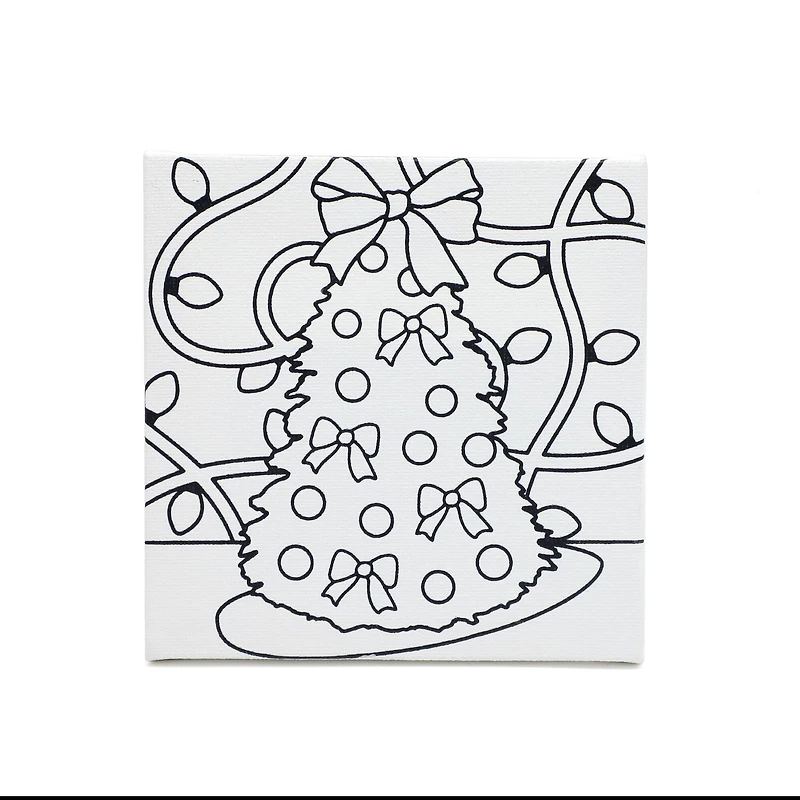 5" x 5" Christmas Tree Canvas Painting Kit by Artist's Loft™