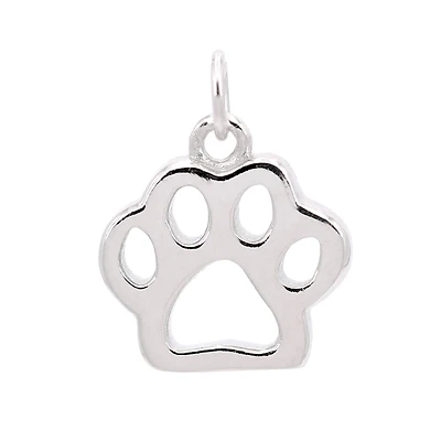 Sterling Silver Paw Icon Charm by Bead Landing™