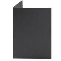 JAM Paper 5" x 7" Metallic Anthracite Black Stardream Foldover Cards, 50ct.