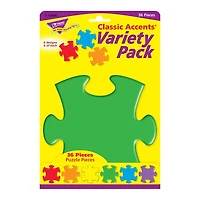 Trend Enterprises® Puzzle Pieces Classic Accents® Variety Packs, 3ct.