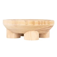 Hello Honey® 11.5" Natural Elegance Paulownia Wood Bowl