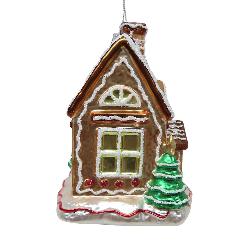 5" Gingerbread House Glass Ornament by Ashland®
