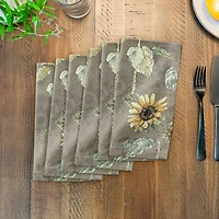 Sunflower Pattern Cotton Twill Napkin