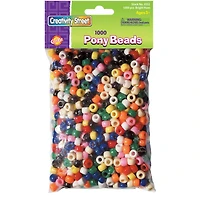 Creativity Street® 9mm Bright Hues Pony Beads, 3 Packs of 1,000