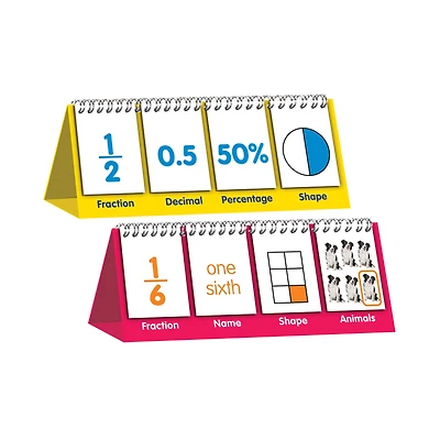 Junior Learning® Fractions Educational Flip Card Set