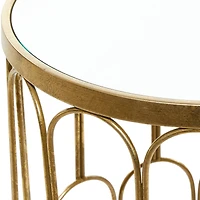 Gold Metal Glam Accent Table Set