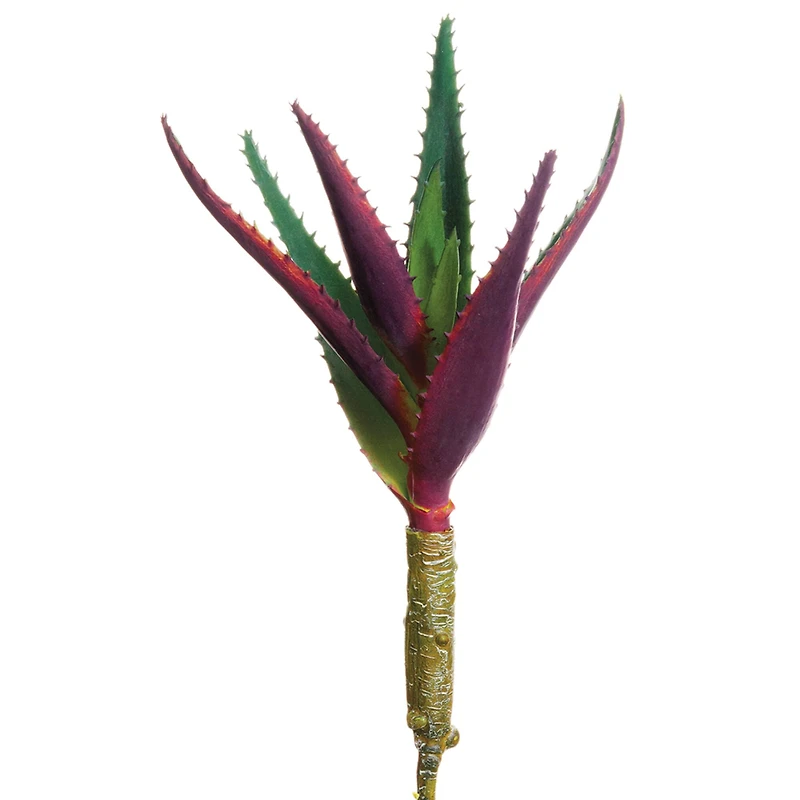 24 Pack: Soft Touch Purple & Green Spiky Agave Pick