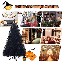 6ft. Unlit Black Artificial Christmas Tree