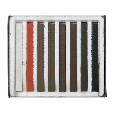 Cretacolor® 8 Color Sanguine Brown Hard Pastel Set