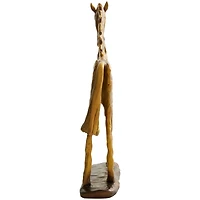 13" Gold Horse Slim Frame Textured Sculpture