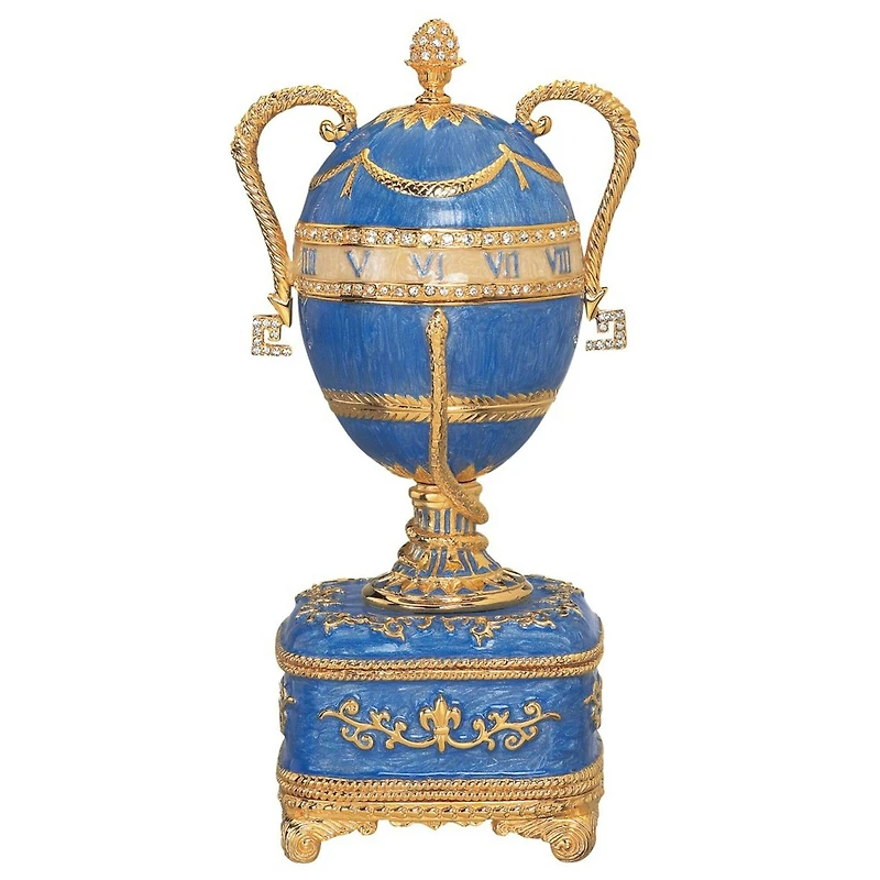Design Toscano 6" Gold & Blue Katya's Imperial Enameled Egg