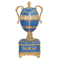 Design Toscano 6" Gold & Blue Katya's Imperial Enameled Egg