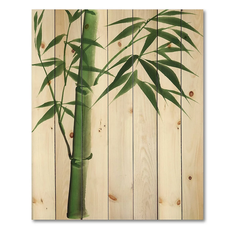 Designart - Detail Of Dark Green Bamboo III