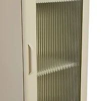 Hello Honey® Solstice 5ft. Tall Metal Accent Cabinet with Arched Glass Door