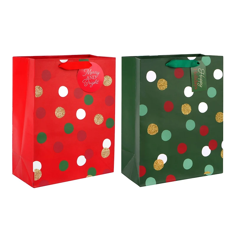 Medium Foil Dot Gift Bags by Celebrate It™