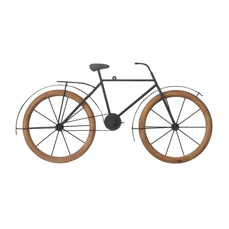 Brown Metal Traditional Bicycle Wall Décor
