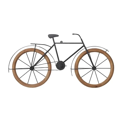 Brown Metal Traditional Bicycle Wall Décor
