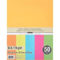 12 Packs: 50 ct. (600 total) South Beach 8.5" x 11" Cardstock Paper by Recollections™