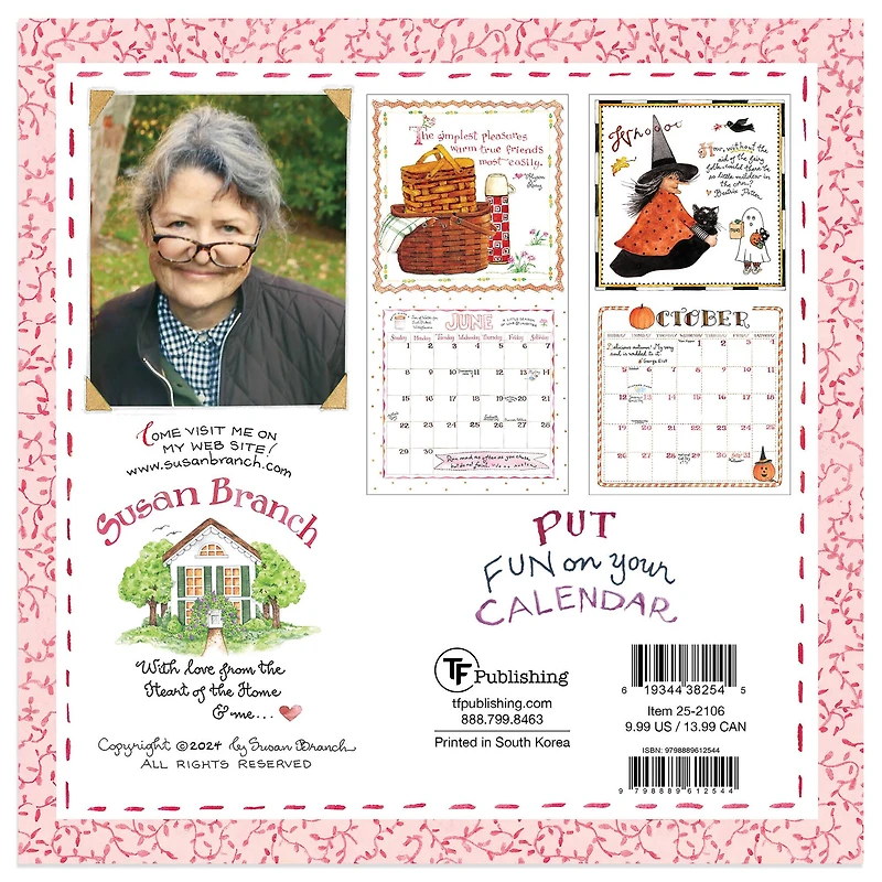 TF Publishing 2025 Susan Branch Mini Calendar