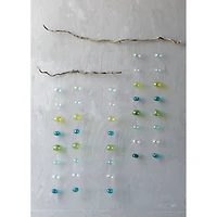 Hello Honey® 4ft. Blues & Greens Hand Blown Bubble Glass Garland