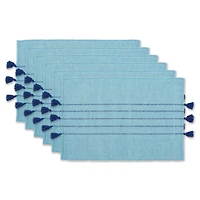 DII® Thera Stripe Blue Placemats, 6ct.