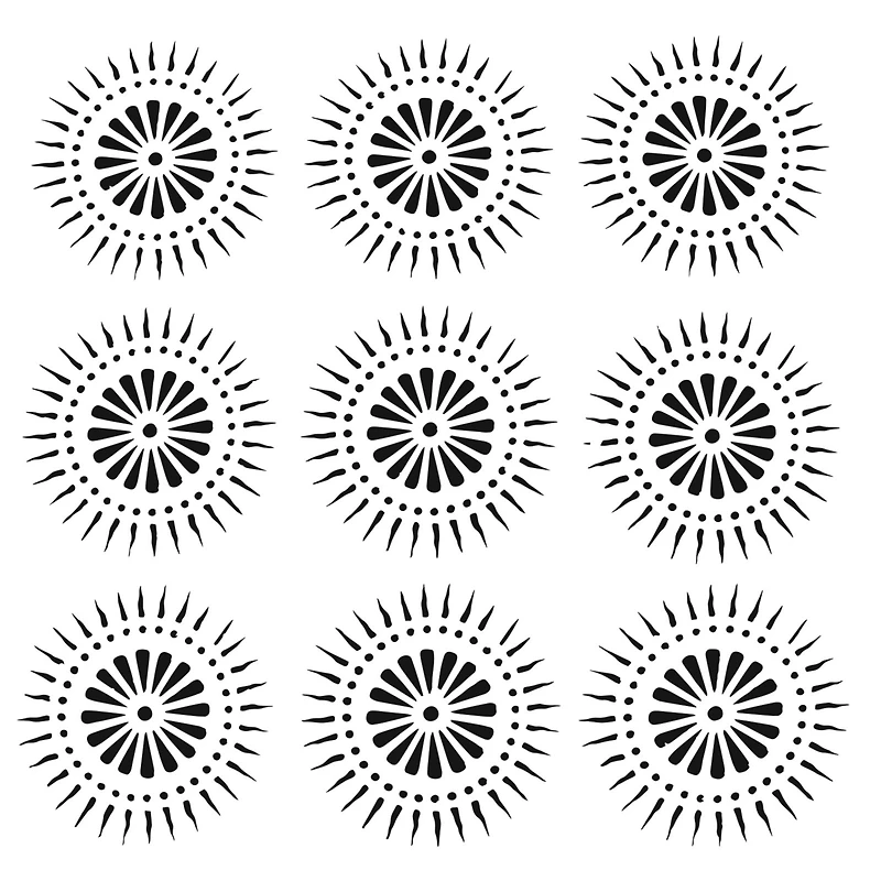 The Crafter's Workshop Petal Burst Stencil, 12" x 12"