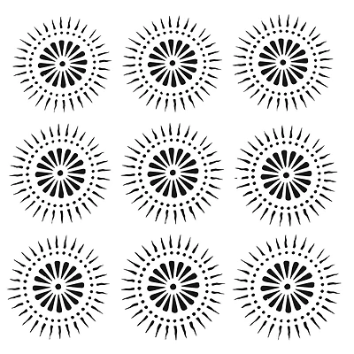 The Crafter's Workshop Petal Burst Stencil, 12" x 12"