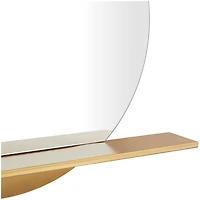 Gold Metal Glam Wall Mirror, 35" x 4" x 28"
