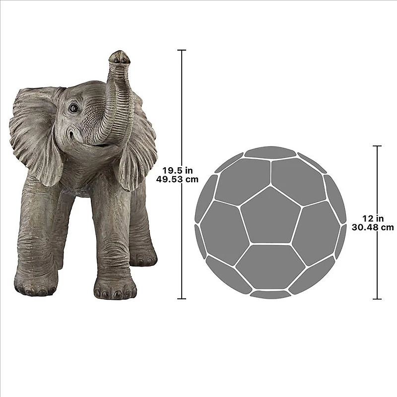 Design Toscano 28" Eshe the Exuberant Elephant Garden Statue