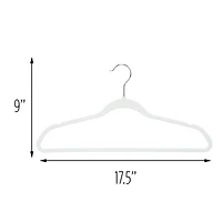 6 Packs: 50 ct. (300 total) Honey Can Do White Rubberized Suit Hangers