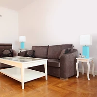 Elegant Designs™ 2 Pack Leather Table Lamps with White Shades