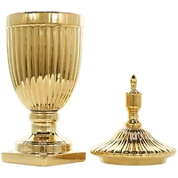 25" Gold Ceramic Tall Decorative Jar