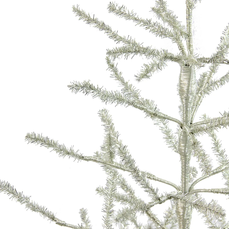 3ft. Unlit Champagne Tinsel Artificial Christmas Twig Tree