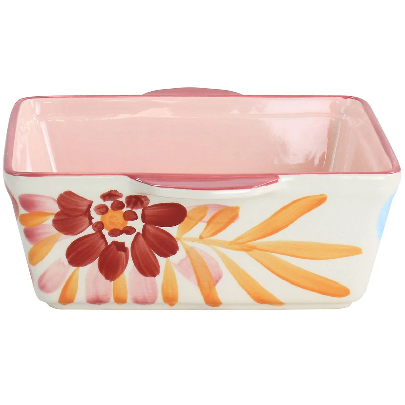 Spice by Tia Mowry 2qt. Goji Blossom Square Ceramic Baker Pan