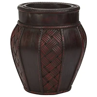 Wood & Weave Panel Decorative Planters Set