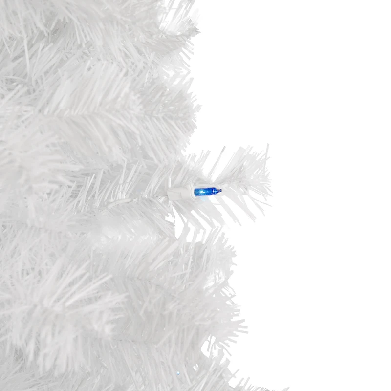 4ft. Pre-Lit White Pine Artificial Christmas Tree, Blue Lights