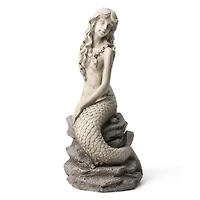 Glitzhome® 20" MGO Mermaid Garden Statue
