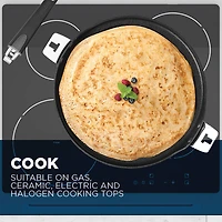 THE ROCK by Starfrit 12.5" Pizza Pan & Flat Griddle With T-Lock Detachable Handle