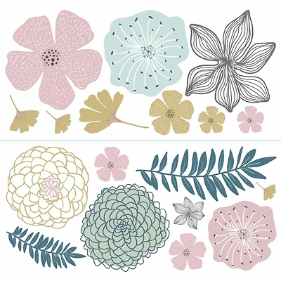RoomMates Perennial Blooms Peel & Stick Giant Wall Decals