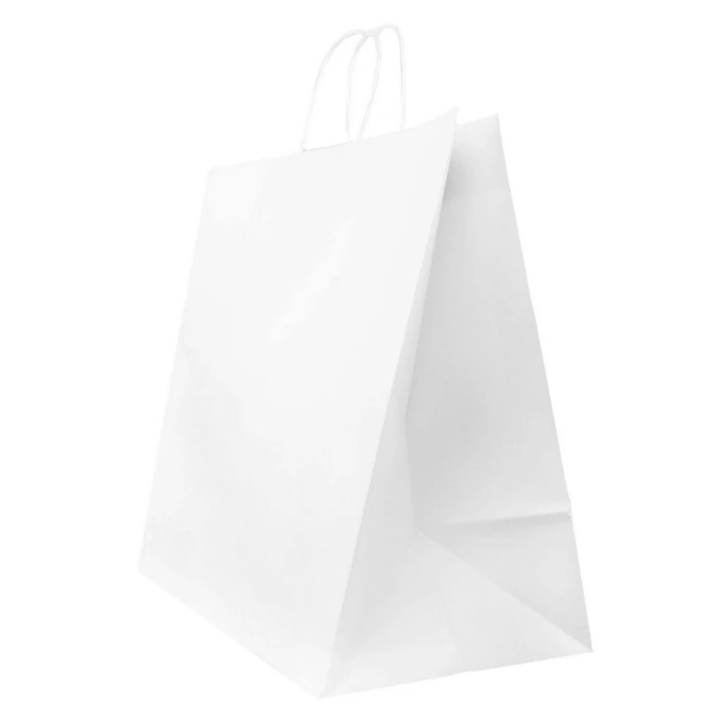 JAM Paper 16" White Kraft Gift Bags, 24ct.