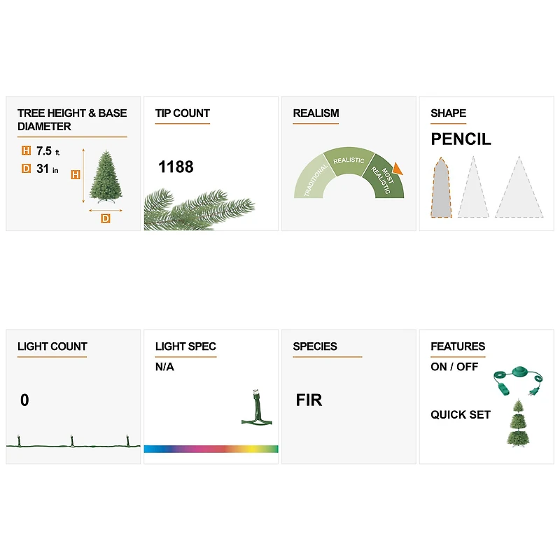 7.5ft. Unlit Silver Tinsel Artificial Christmas Tree