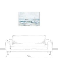 Painted Abstract Seascape Canvas Wall Art